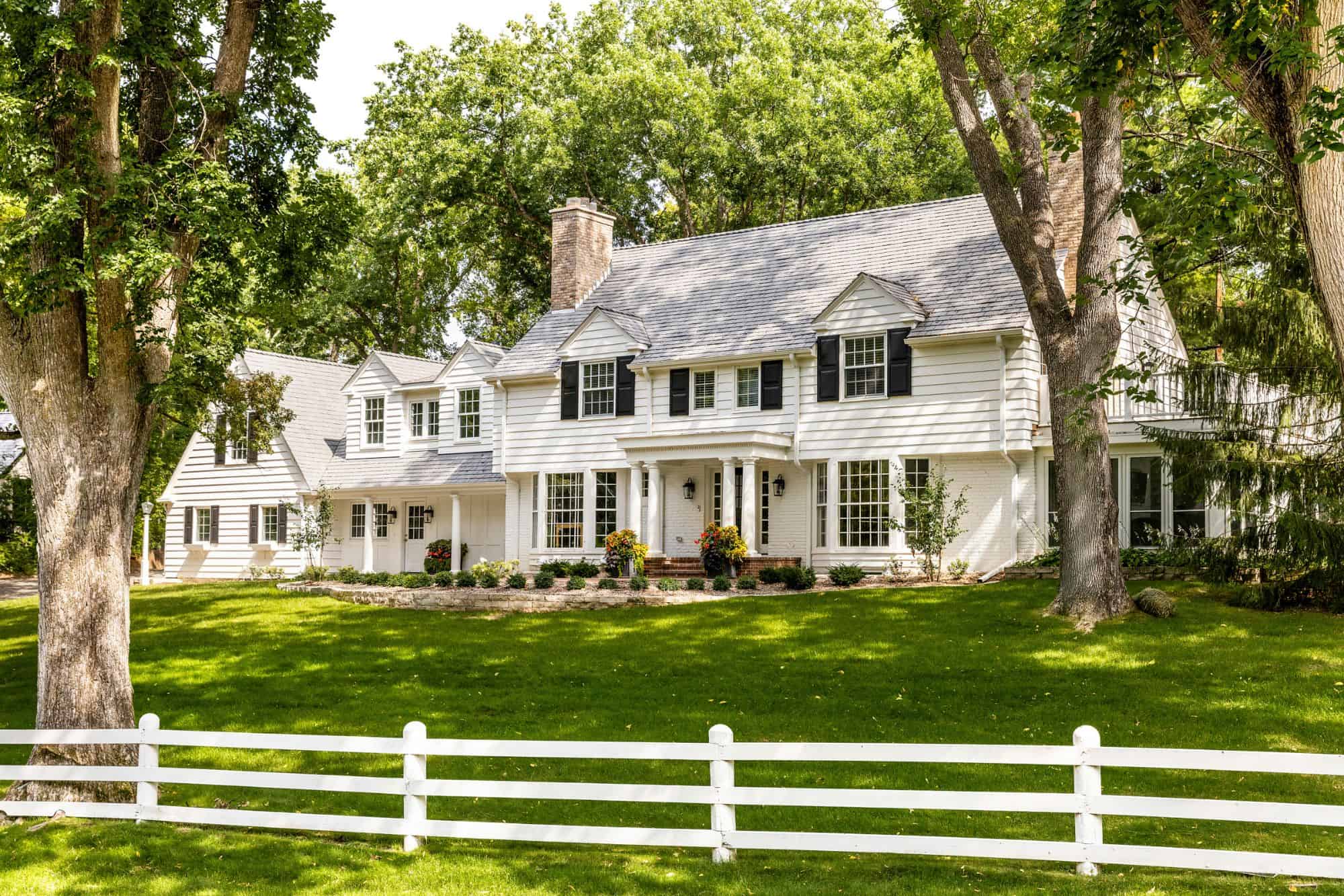 EDINA traditional colonial home renovation exterior